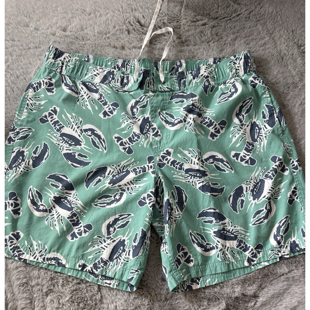 LL Bean Swim Trunks size 2XL Lined Lobster theme